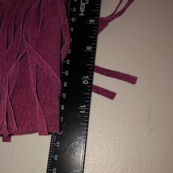 DEVINE & PROSPER size medium pink suede fringe jacket - Picture 6 of 16